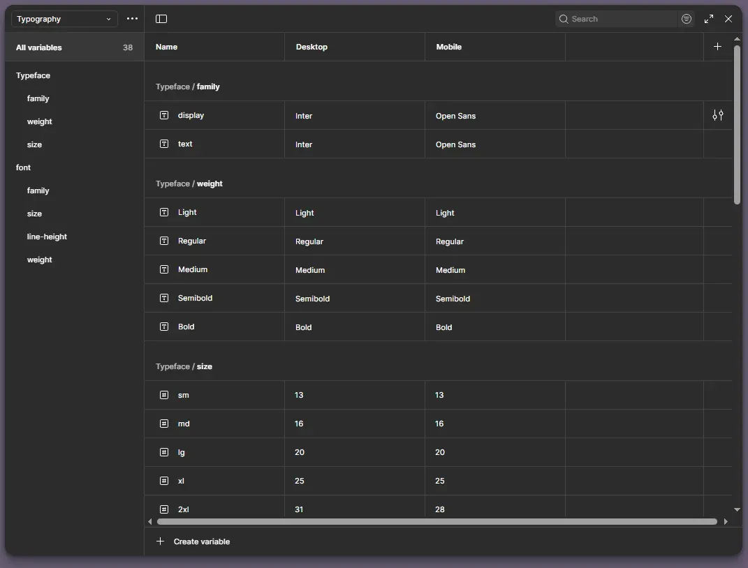 Typography system
