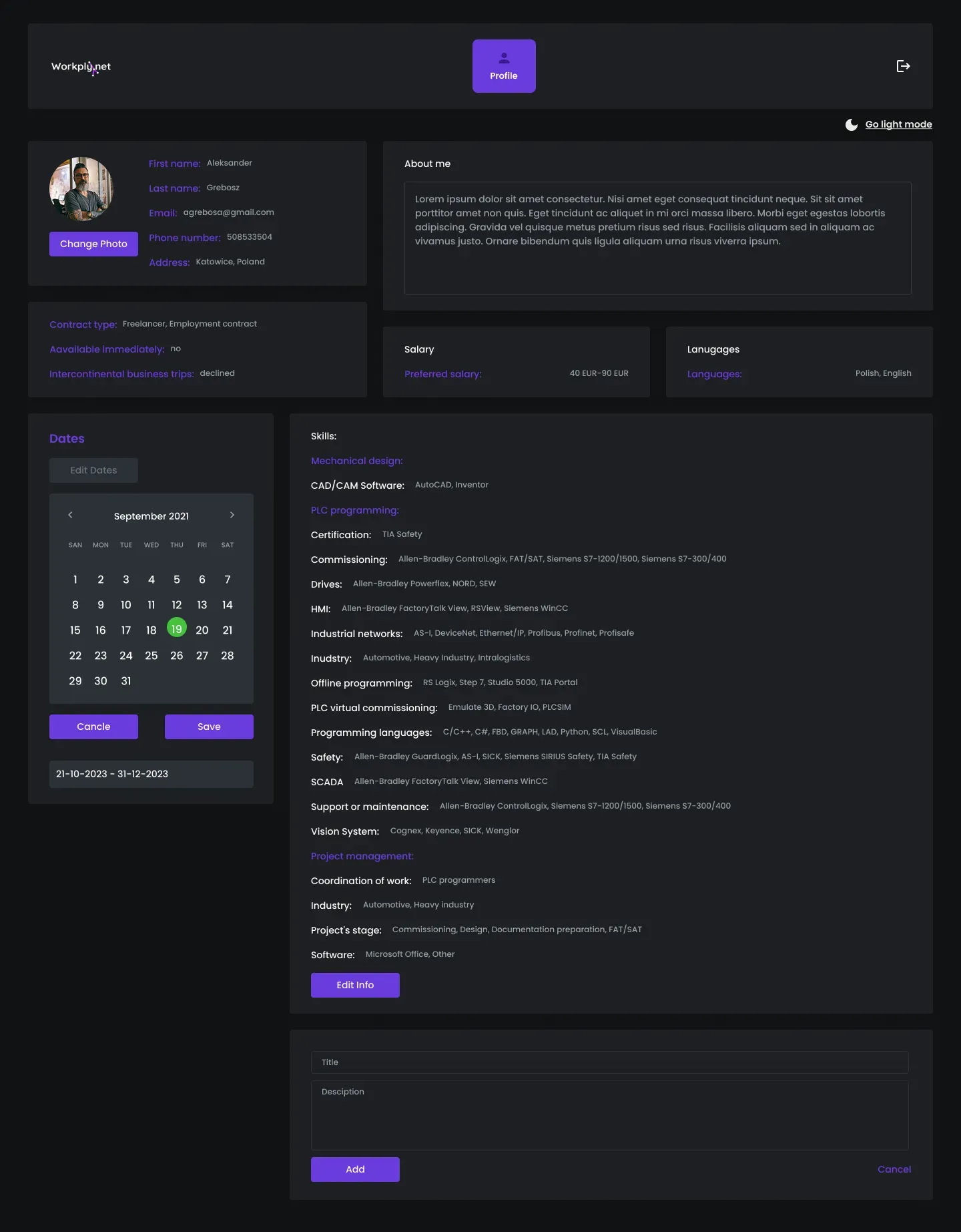 Job listings
