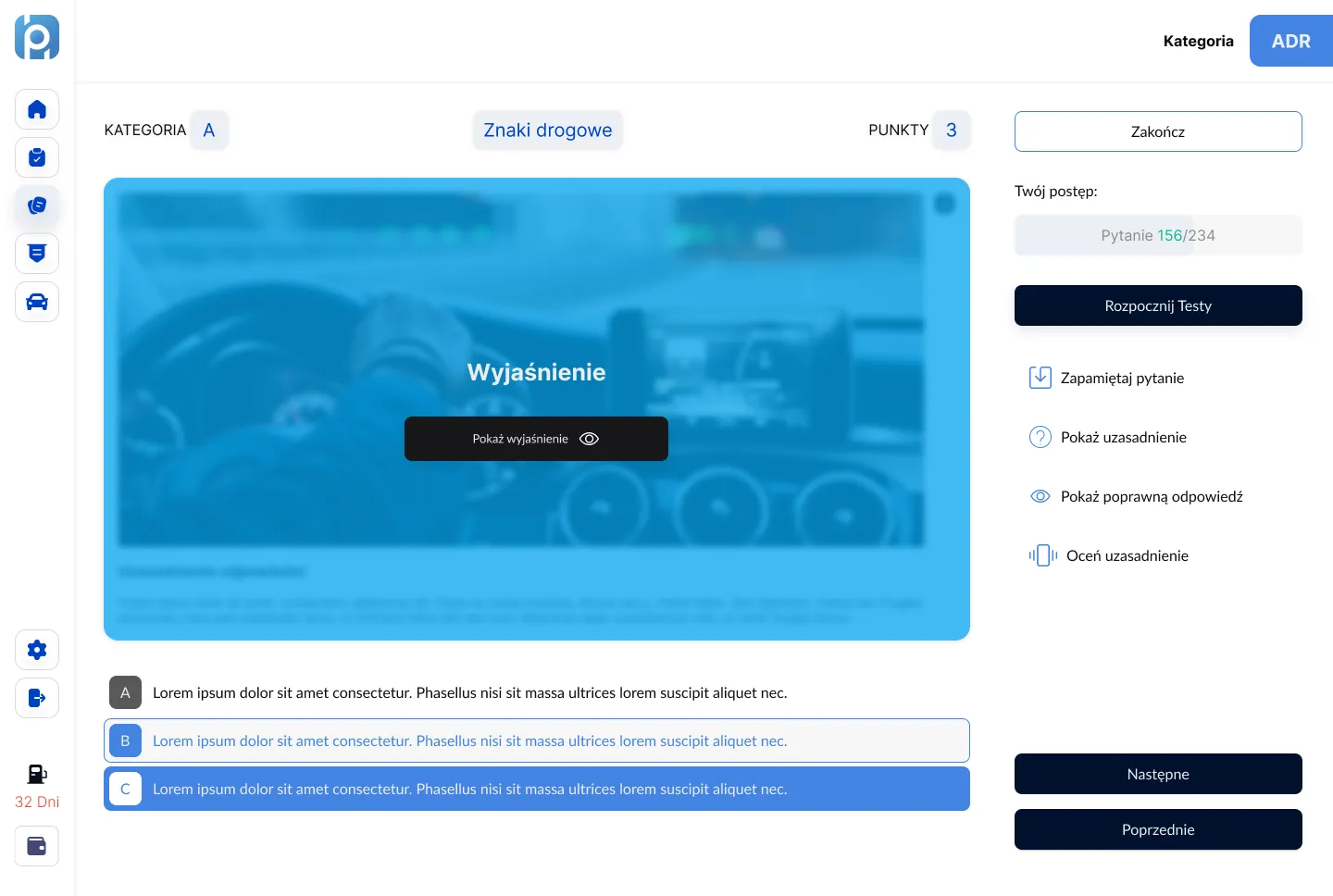 App — driving licence